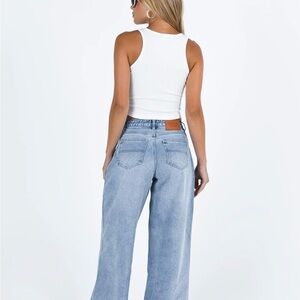 Princess Polly Light Blue Flare Jeans